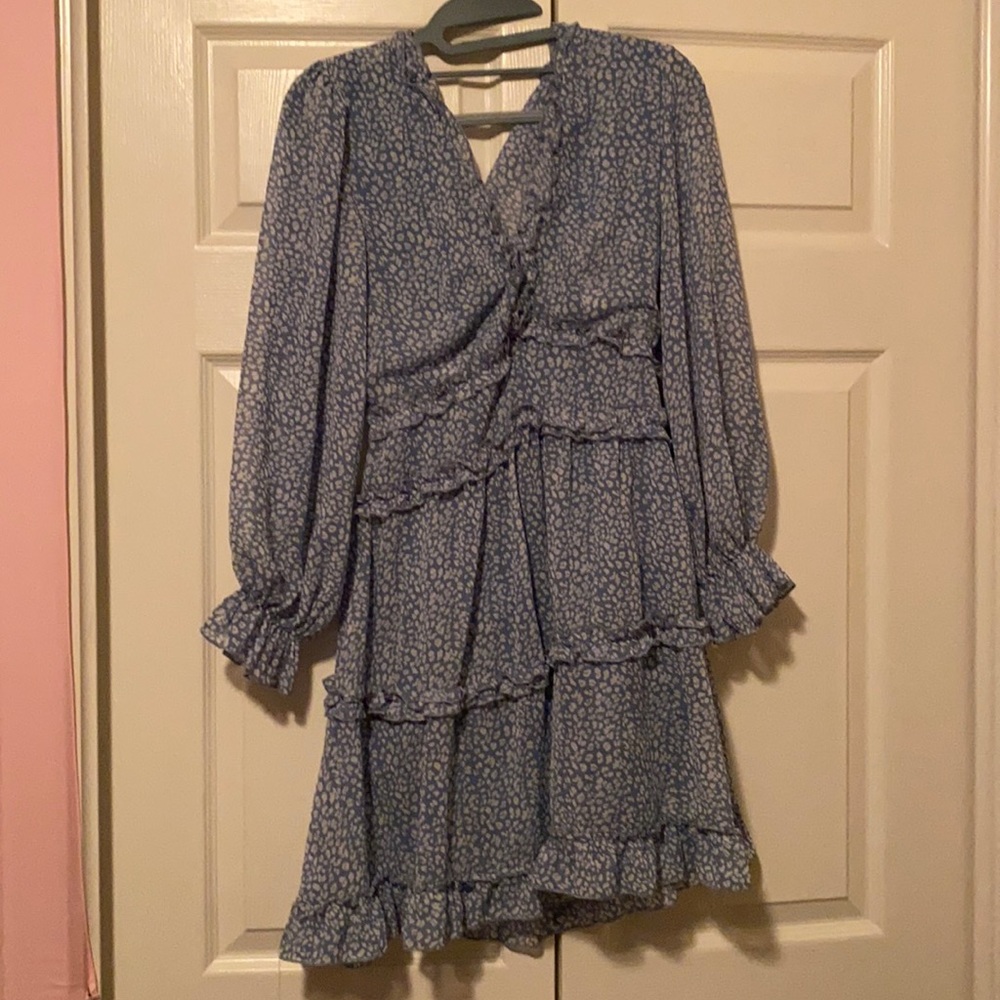 COPY - Blue dress with white print